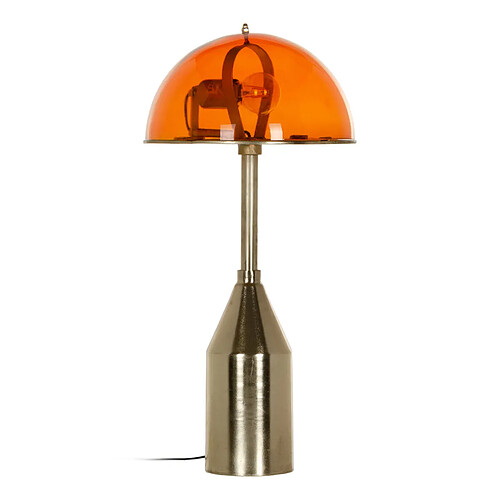 BigBuy Home Lampe de bureau Orange Doré Verre Fer 40 W 220-240 V 31 x 31 x 65 cm