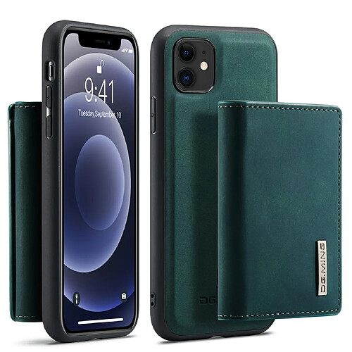 Dg.Ming Coque en TPU + PU hybride avec béquille vert pour votre Apple iPhone 11 6.1 pouces