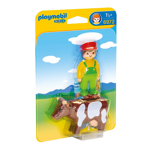 Playmobil® PLAYMOBIL 1.2.3 - Eleveur avec vache