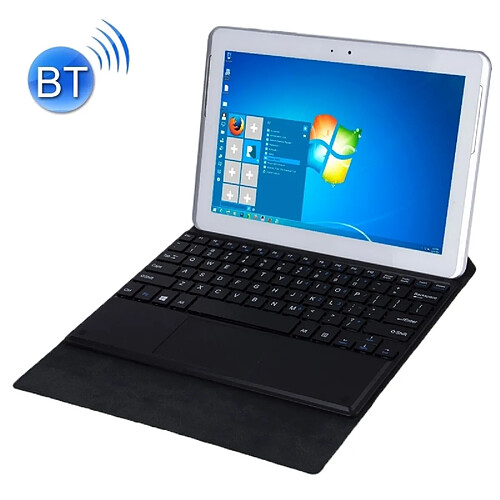 Wewoo Clavier QWERTY noir pour 10 pouces Windows 7/8/10 Tablette Tactile Bluetooth Matte Texture étui en cuir avec support