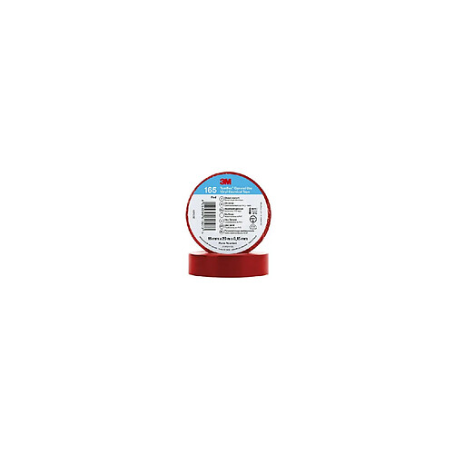 Ledkia Ruban Adhésif Temflex™ 165 PVC 19mm x 20m 3M 7100184800 Rouge