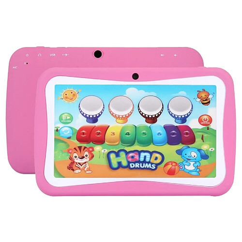 Wewoo Pour enfants, 7 pouces, 512 rose Mo + 8 Go, Android 5.1 RK3126 Quad Core 1.3GHz, WiFi, carte TF 32 Go, double caméra Tablette Tactile