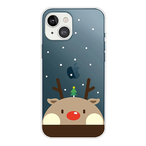 Coque en TPU antichoc, motif de Noël, antichute pour votre iPhone 14 Plus - Cerf potelé