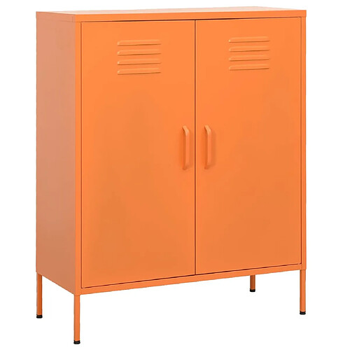 vidaXL Armoire de rangement Orange 80x35x101,5 cm Acier