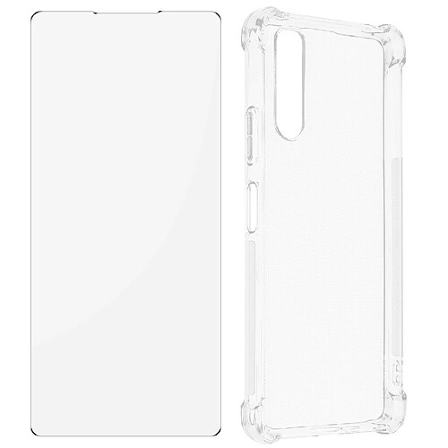 Avizar Pack Protection Xperia 10 IV Coque Renforcée + Verre Trempé Transparent