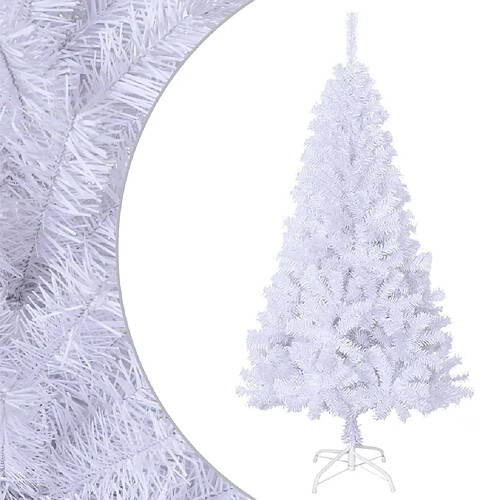 vidaXL Arbre de Noël artificiel avec branches épaisses blanc 150cm PVC