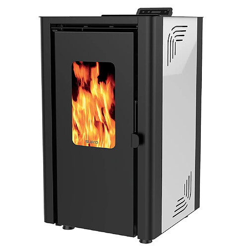 Poêle à granulés de bois 6.1kw blanc - orphee 6 blanc - SUPRA