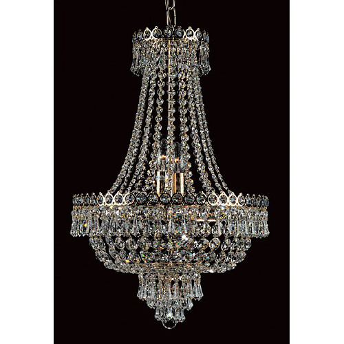 Lumière Chandelier Cologne Or 8 ampoules 62cm