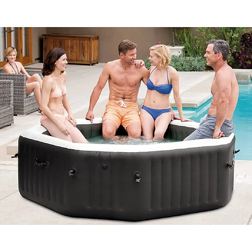 INTEX Baignoire de massage à jets et à bulles octogone PureSpa