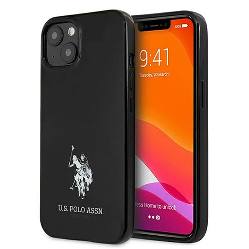 US Polo Assn Horses Logo - Coque pour iPhone 13 Mini (Noir)