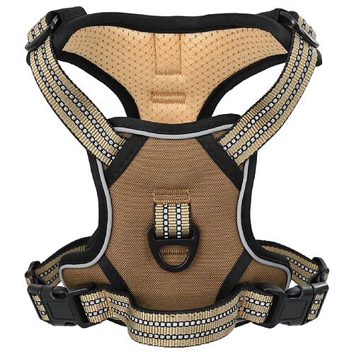 vidaXL Harnais pour chien avec laisse et collier réglables marron XL