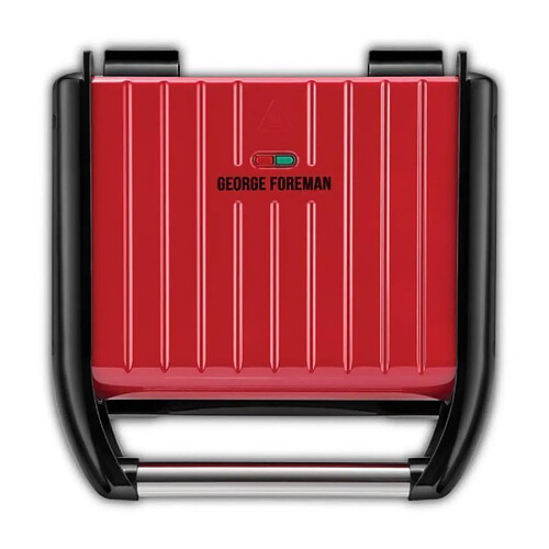 George Foreman 25040-56 Grill Barbecue Electrique 1650W Familial, Viande, Panini, Sandwich, Revetement Antiadhesif - Rouge