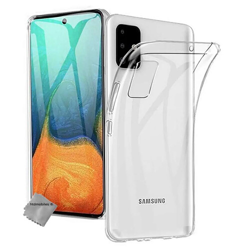 Htdmobiles Coque silicone gel fine pour Samsung Galaxy A71 + film ecran - TPU TRANSPARENT