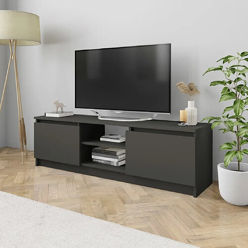 vidaXL Meuble TV Gris 120x30x35,5 cm Bois d'ingénierie