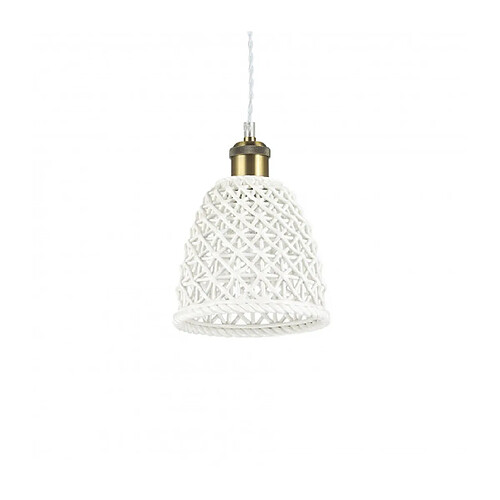 Ideal Lux Suspension Lugano Métal blanc 1 ampoule 31cm