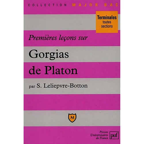 Premières leçons sur Gorgias de Platon · Occasion