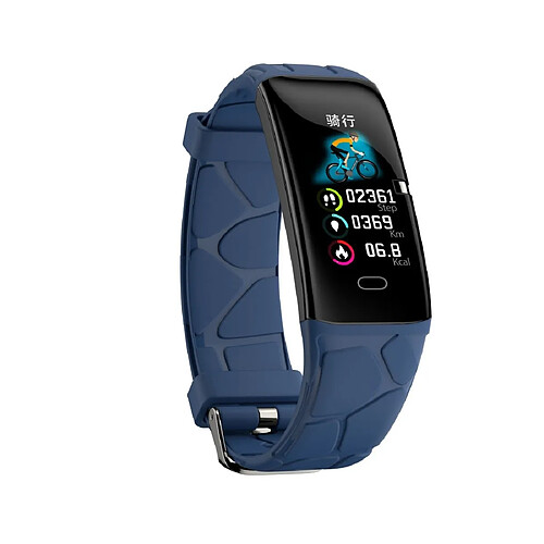 Wewoo Bracelet connecté E58 Écran couleur IPS de 0,96 pouce Smartwatch IP67 imperméablerappel d'appel à l'assistance / surveillance de la fréquence cardiaque / de la pression artérielle / du sommeil / Oxymètre bleu