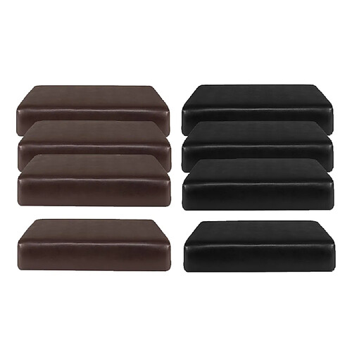 8pcs Housse De Coussin De Siège De Canapé Simple Housse De Coussin De Chaise De Canapé De Patio élastique