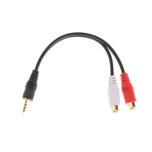 3.5mm stéréo aux mâle à 2-rca adaptateur l r femelle câble audio cordon 0.2meter