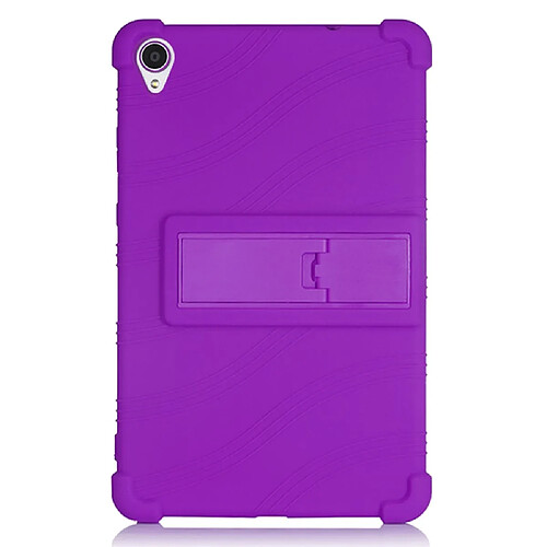 Coque en silicone souple avec béquille coulissante violet pour votre Lenovo Tab M8 8705/8505