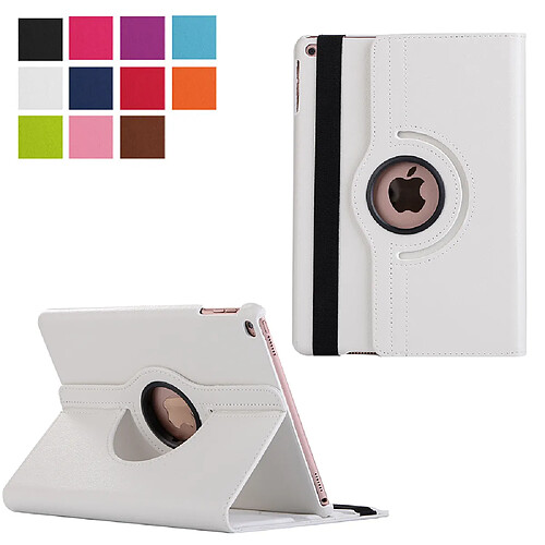 Xeptio Housse nouvel Apple iPad 9.7 2017 / iPad 9,7 2018 rotative - Etui coque blanc