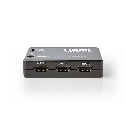 Alpexe Commutateur HDMI | 5 Ports | 5 Entrées HDMI | 1 Sortie HDMI | 1080p | ABS | Anthracite | Coffret