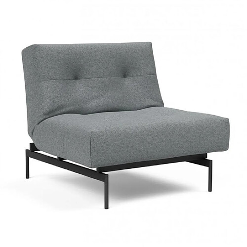 Inside 75 Fauteuil modulable ILB 202 acier noir tissu Corocco Shadow Grey