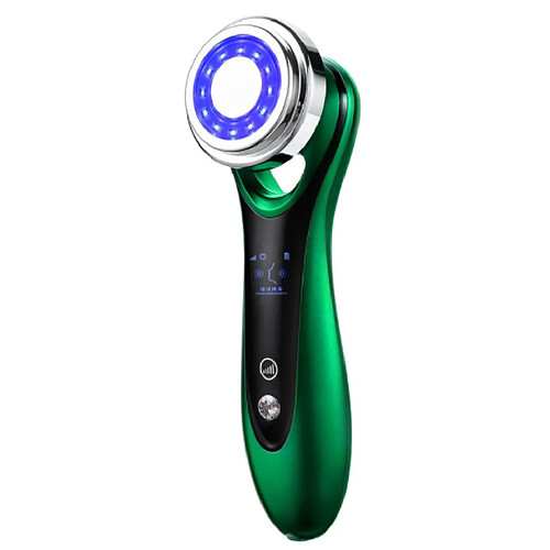 Chrono Appareil de beauté de rajeunissement de la peau, appareil de beauté pour soins de la peau RF EMS, masseur de nettoyage en profondeur, améliore considérablement les rides(Vert)