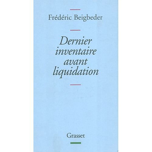 Dernier inventaire avant liquidation · Occasion