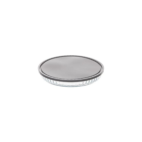 Ac-Deco Plat rond en verre avec couvercle - D 27 cm