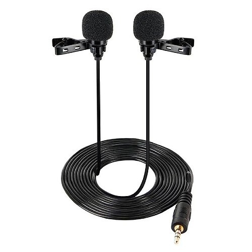 Yonis Microphone Lavalier Double Tête Pour Téléphone