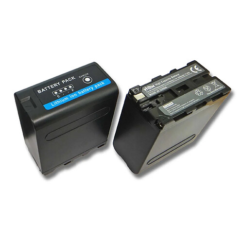 Lot 2 batteries Li-Ion vhbw 10400mAh pour appareil photo, caméscope Sony Hi8 CCD-TR1, CCD-TR200, CCD-TR215,CCD-TR3, CCD-TR300 .Remplace: Sony NP-F990