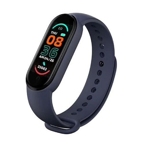 Montre connectée M6, moniteur d'activité physique, moniteur de fréquence cardiaque et de pression artérielle, étanc blue -BH1011