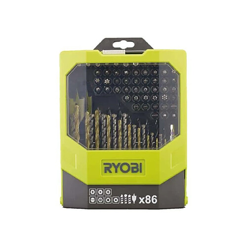 Coffret RYOBI 86 accessoires mixtes - perçage et vissage RAK86MIXC