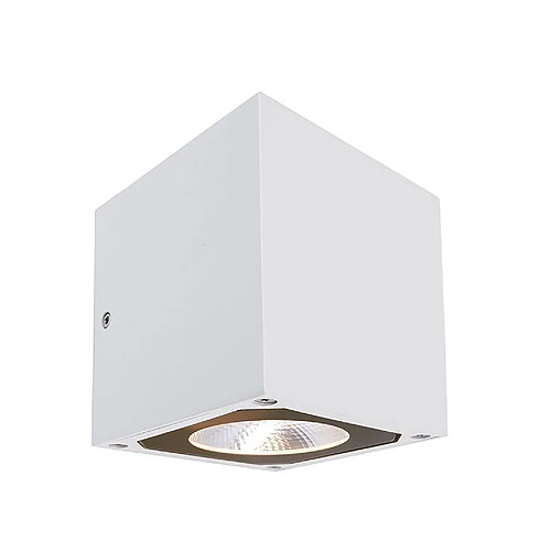 Applique cubique LED 7W Applique IP54 monofaisceau éclairage extérieur entrée façades balcon jardin 230V BLANC