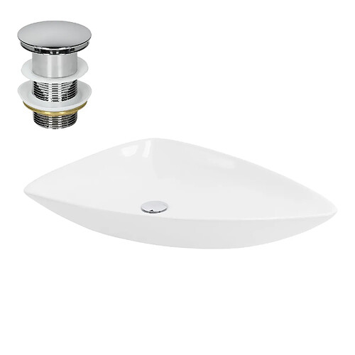 ML-Design Lavabo Triangulaire - Blanc