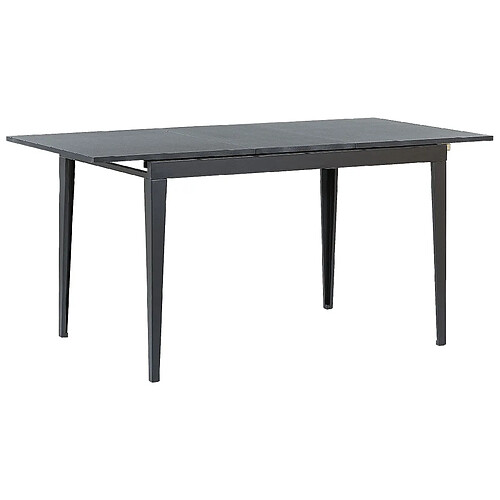 Beliani Table de salle à manger extensible noire 120/160 x 80 cm NORLEY