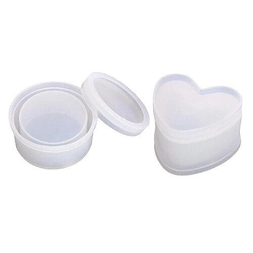 2pcs Silicone Bijoux Bonbons Boîte De Rangement Moule Résine Moulage Faisant Moule Bricolage