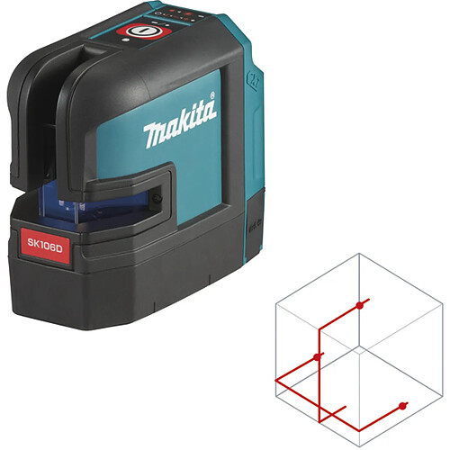 Makita - Laser lignes et 4 points croix 25 m 12 V CXT Li-Ion sans batterie ni chargeur - SK106DZ