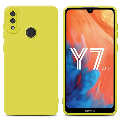 Cadorabo Coque Huawei Y7 2019 / Y7 PRIME 2019 Etui en Jaune