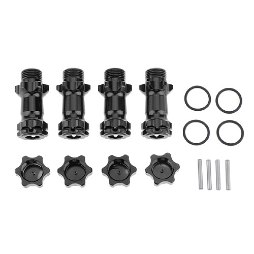 17mm Hex Hub 30mm Extension Adapter Combiner Pour HSP 94087 1/8 RC Car Noir