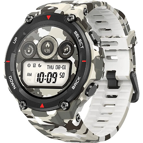 Chrono Montre connectée T-Rex 1,3" Montre Intelligente Montre numérique de Plein Montre de Sport avec Norme de qualité Militaire, GPS, 16 Modes Sportifs, Vert camo