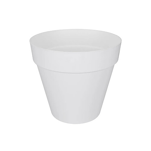 ELHO Pot de fleurs rond Loft Urban avec roues Ø 40 x H.35 cm - Blanc