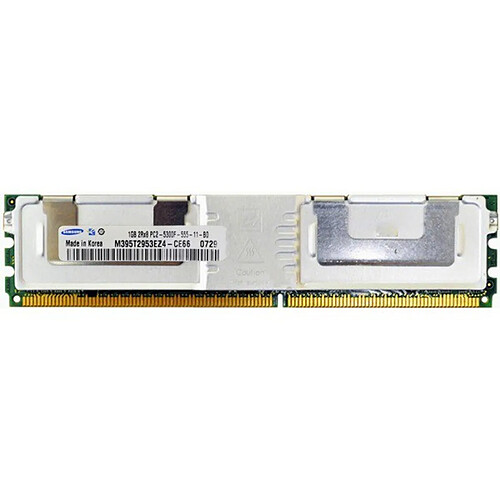 RAM Serveur DDR2-667 SAMSUNG PC2-5300F 1GB Fully Buffered ECC M395T2953EZ4-CE66 · Occasion