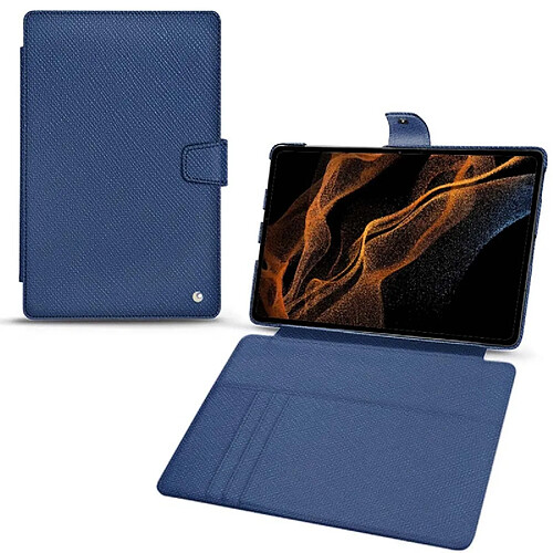 Housse cuir Samsung Galaxy Tab S8+ - Rabat portefeuille - Bleu frisson ( Pantone #29588c ) - NOREVE