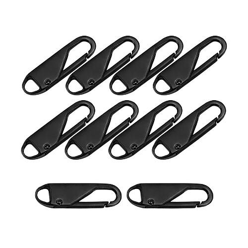 10 Pcs Zipper Pull De Remplacement Zipper Gripper Fixer Onglets Noir