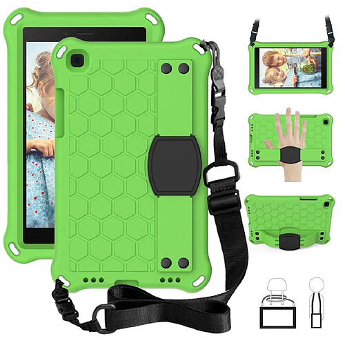 Wewoo Housse Coque Pour Galaxy Tab A8.0 T290 / T295 ?2019? Conception en nid d'abeille EVA + PC de protection plate anti-chute à quatre coins avec sangles vert + noir