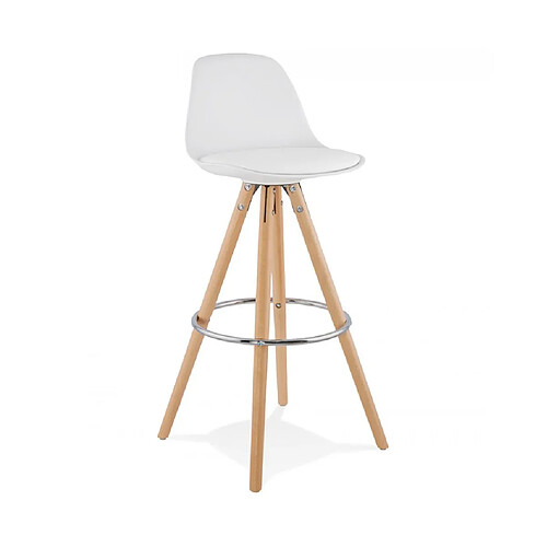 Kokoon Design Tabouret de bar design ANAU WHITE 42x43x95 cm