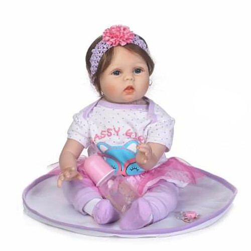 Universal Poupée bébé régénérée quai silicone souple 22/55 cm réaliste poupée jeune fille mariée.