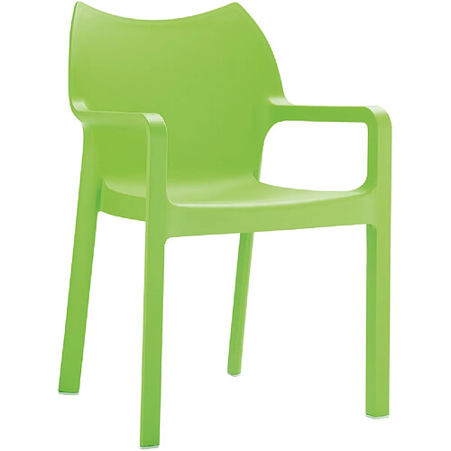 Alterego Chaise design de terrasse 'VIVA' verte en matière plastique